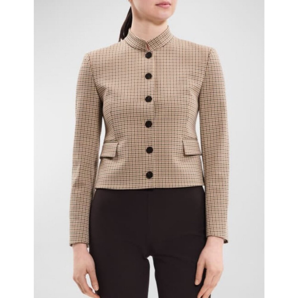 NWT Theory Utility Riding Jacket in Pattern Knit Multi
